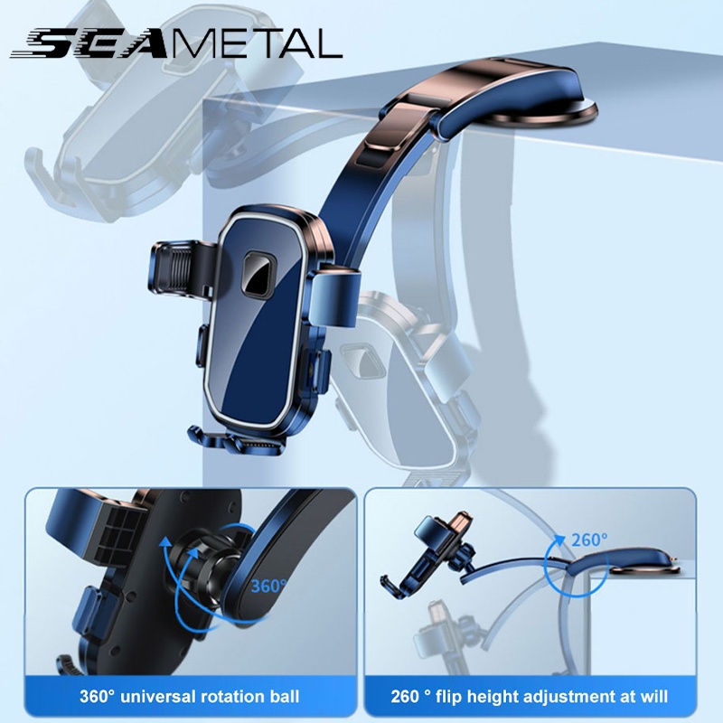 giá đỡ điện thoại trên ô tô SEAMETAL Giá Đỡ Điện Thoại Tay Cầm Dài Có Giác Hút Xoay 360 Độ Chống Rung Cho Xe Hơi