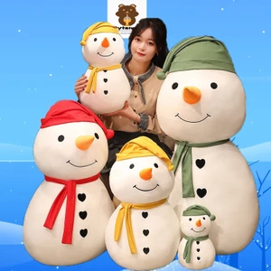 Rytanda Snowman Đồ chơi nhồi bông người tuyết Noel làm quà tặng dễ thương trang trí nội thất