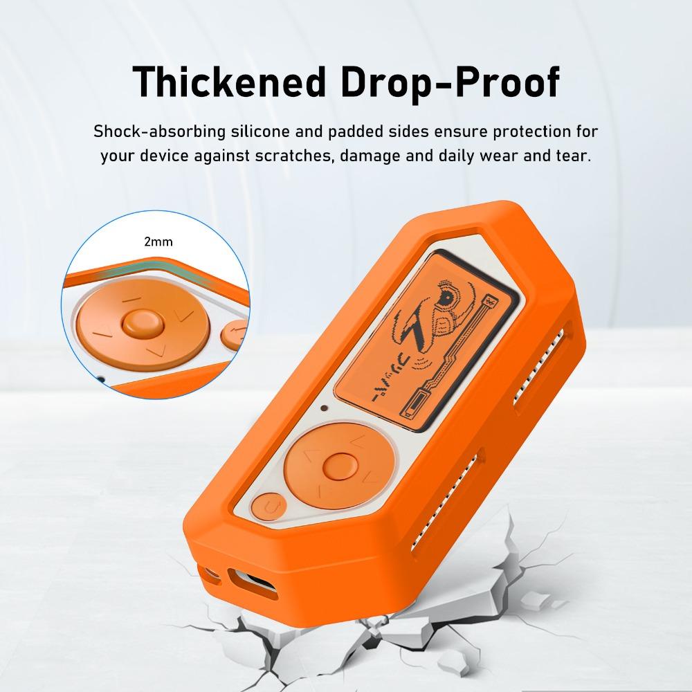 Yaweiyi Cho Flipper Zero Bảo Vệ, Công Cụ Đa Năng Màu Trắng / Cam Bảng Điều Khiển Trò Chơi Bảo Vệ, Bàn Phím Widget Phụ Kiện Trò Chơi Silicon Cho Flipper Zero Kids