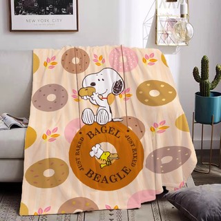 Snoopy Flannel Chăn Chăn Dễ Thương Quà Tặng Thiết Thực Cho Gia Đình Và Bạn Bè In Một Mặt Flannel Chăn Điều Hòa Không Khí Chăn Ngủ Văn Phòng Chăn