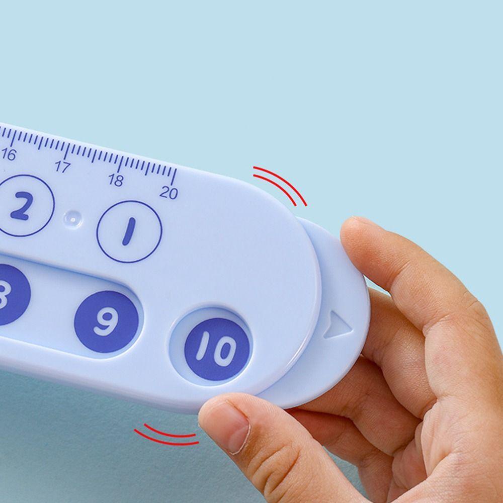[Vận chuyển nhanh] Thước trừ SIMPLEAID, Thước phân giải toán học di động màu hồng / xanh, Nhựa bền trong vòng 20 thước đo bổ sung giảng dạy Đồ dùng học tập