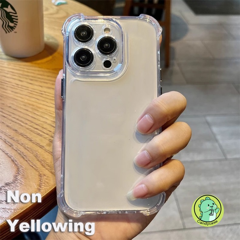 Ốp Chống Vàng Cho OPPO Reno 14 Pro 13F 13 Pro A5 Pro Find X8S X8 Pro Ultra Plus 5G 4G Vỏ Điện Thoại TPU Mềm Đơn Giản Sang Trọng Trong Suốt Chống Sốc