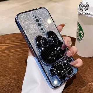 ốp lưng oppo reno 2z reno2 f reno 2 Ốp Điện Thoại Silicon Mềm Mạ Điện Họa Tiết Thỏ Lấp Lánh Chống Rơi Cho oppo reno 2z reno2 f reno 2