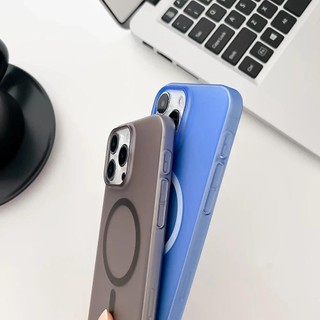 Dành Cho Ốp Điện Thoại Không Dây Cho IPhone 15 ProMax 15 14 Plus 13 12 Pro Max Mờ Trong Suốt Nhựa T16