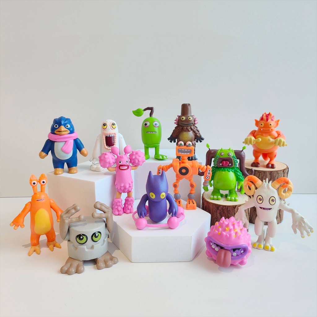 SQ5 13 Chiếc My Singing Monsters Nhân Vật Hành Động Ghazt Noggin Mammott Pango Furcorn Maw Drumpler PomPom Đồ Chơi Dành Cho Trẻ Em QS5