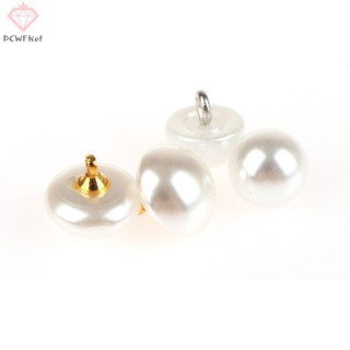 [PCWKKef] 10 Cái 10mm / 12mm Nấm Giả Nhựa Áo Sơ Mi Hình Bán Nguyệt Ngọc Trai Nút Chân Cho Quần Áo May Trang Trí DIY Mới