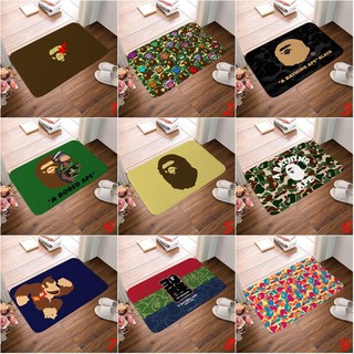 Thảm Cửa BAPE A Bathing Ape Quà Tặng Thiết Thực Cho Bạn Bè Phòng Ngủ Văn Phòng Trang Trí Nhà Cửa Thảm Sàn Chống Trơn Trượt (60x40CM)