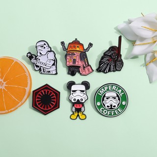 Huy Hiệu Cài Áo Kim Loại Họa Tiết Hoạt Hình star wars Phù Hợp Làm Quà Cho Bạn Bè