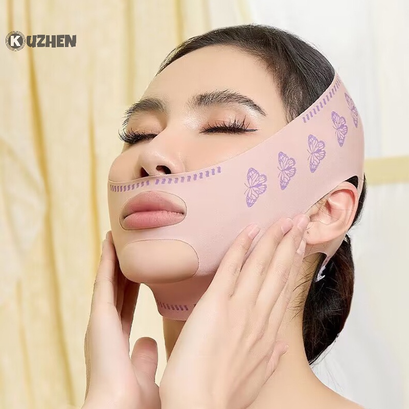 Kuzhen Mặt Nạ Nâng Cơ Mặt Tạo Cằm Chữ v Chống Nếp Nhăn Thoáng Khí