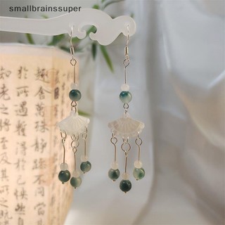 1 Đôi Bông Tai Dáng Dài Đính Đá Ngọc Bích Giả Phong Cách Trung Hoa Cổ Điển Thời Trang Cho Nữ sbs