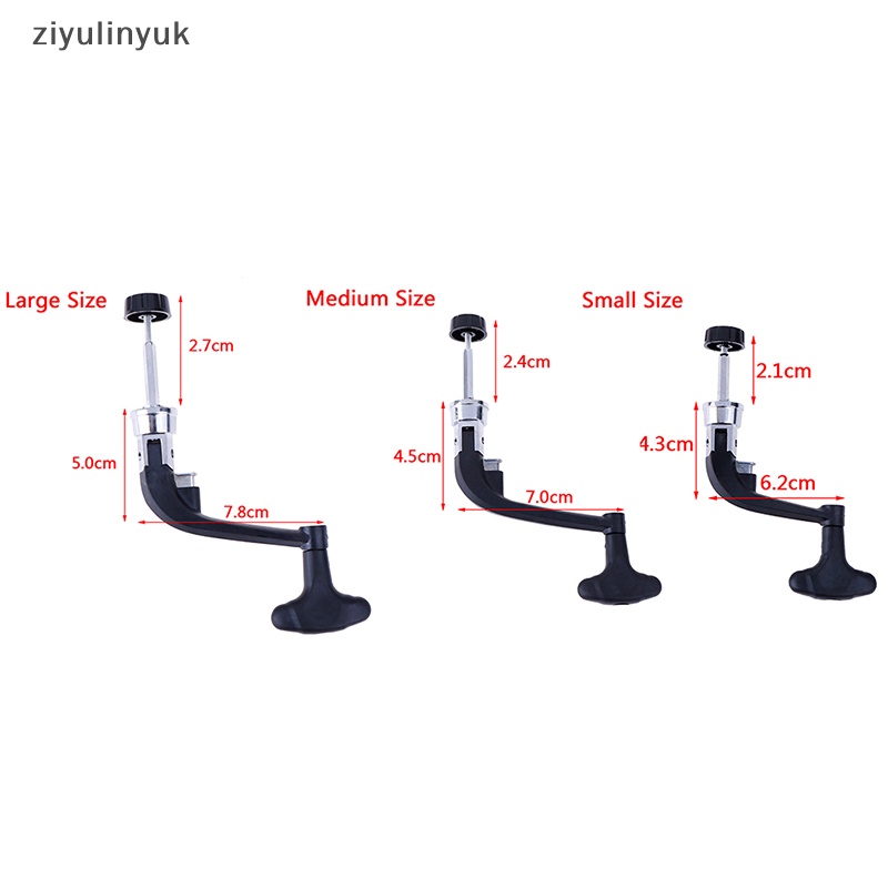 Ziyulinyuk Kim Loại Cuộn Tay Cầm Cầm Máy Câu Thay Thế Rocker Tay Quay Tay Cầm EN