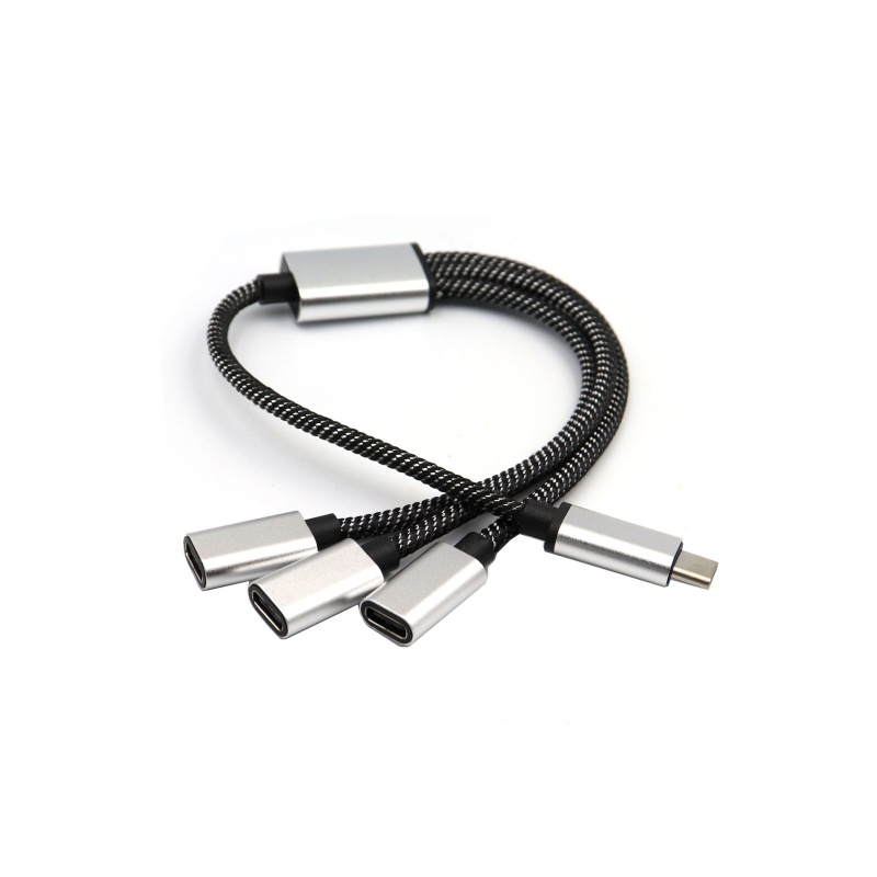 Vision USB C Nam sang 3 USB C Nữ Bộ Chia Dây Chuyển Đổi Nhiều Hub Cổng USB C Hub Sạc Nguồn Chia Adapter 11