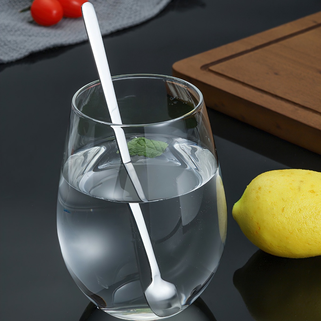 Giá sỉ - Thìa inox pha tra dụng cụ pha chế cà phê mạ vàng muỗng cafe thiết kế sang trọng cán dài 13 - 15 - 17cm - FETA