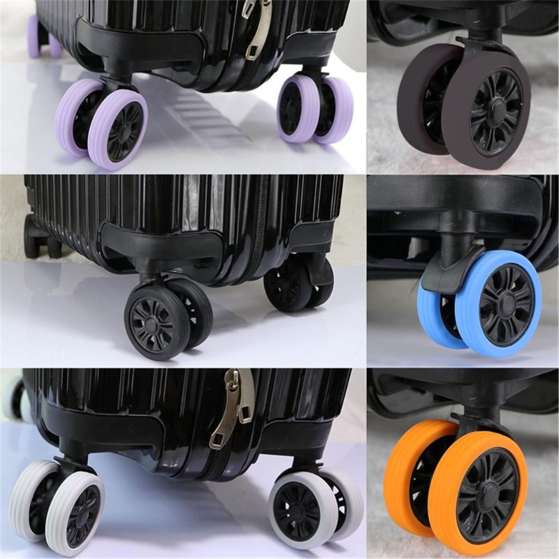 Dasbsug 6 Chiếc Vali Bảo Vệ Bánh Xe Có Chống Mài Mòn Hành Lý Spinner Bánh Xe Case
