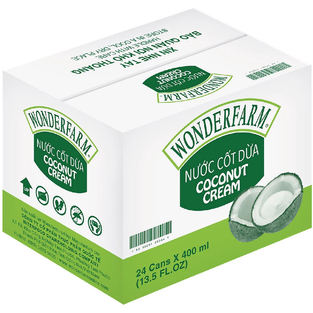 Nước Cốt Dừa Wonderfarm Lon 400ml