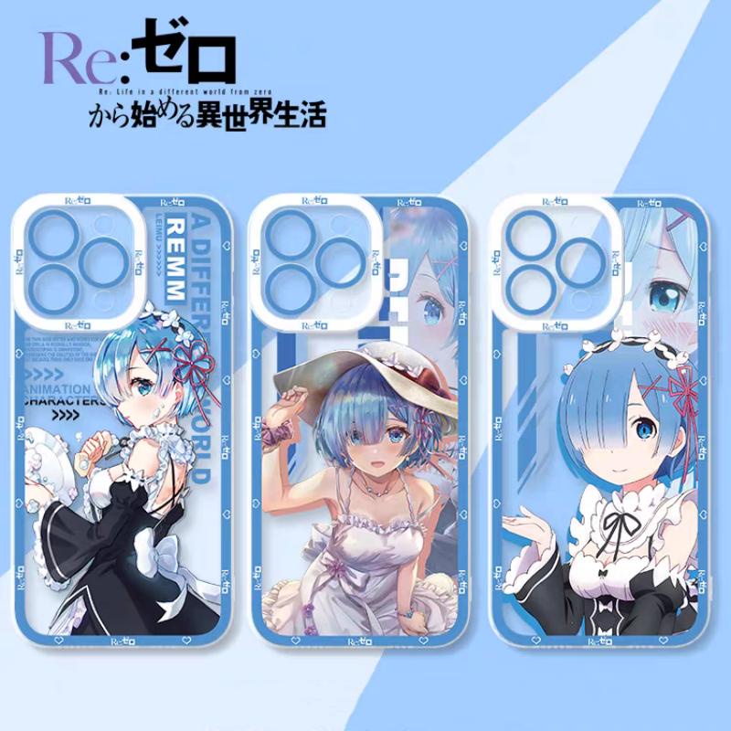Ốp Điện Thoại TPU Silicon Chống Sốc Họa Tiết Rem Zero Dành Cho IPhone 15 Plus 11 Pro Max 6 6S 7 8 Plus X XS