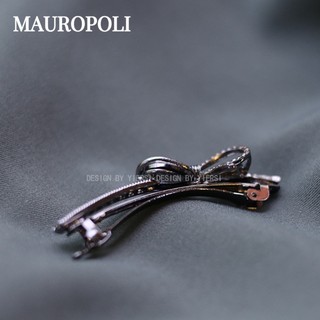 Mauropoli [Sẵn sàng] Kẹp lò xo nơ kim cương giả khí chất Đầu lưng OL cao cấp Kẹp tóc nửa mảnh Kẹp tóc bên Nổ Clip
