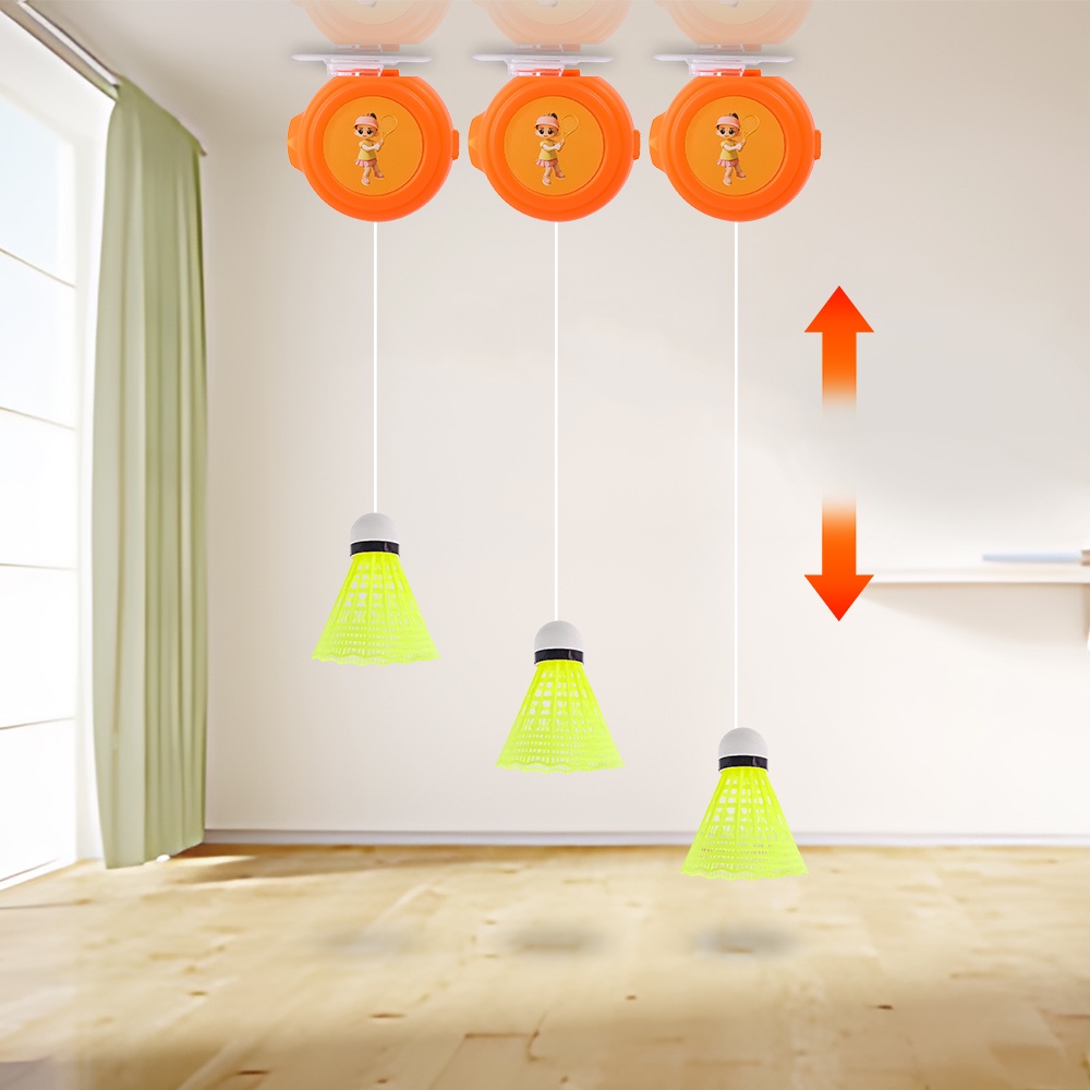Bộ Dụng Cụ Tập Luyện Đánh Cầu Lông 6 Quả Cầu Lông Một Lớp Đàn Hồi Điều Chỉnh Được Chuyên Nghiệp - Tự Phục Hồi Cho Người Lớn Và Trẻ Em