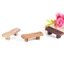 Ghế Gỗ Mini PWSEND, Tượng Vườn Cổ Tích Búp Bê Công Viên Ghế Dự Bị Thu Nhỏ, DIY Cặp Đôi Lãng Mạn Ghế Nhựa