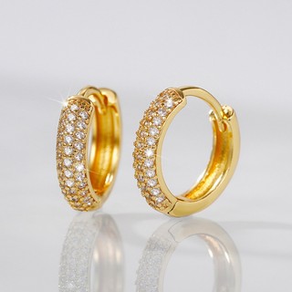 Bông Tai Mạ Bạc 925 Đính Đá Zircon Đơn Giản Thời Trang Cho Nữ