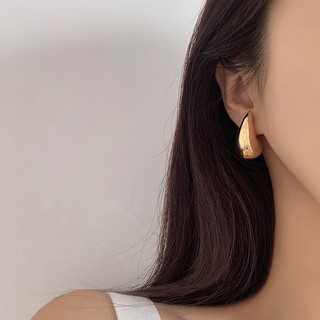 Khuyên Tai Kim Loại Hình Giọt Nước Phong Cách retro Pháp