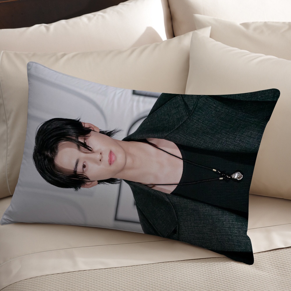 Cha eun woo Vỏ Gối Hình Chữ Nhật Một Mặt Bằng polyester In Chữ good day to be a dog Trang Trí Nhà Cửa (Không Có Lõi)