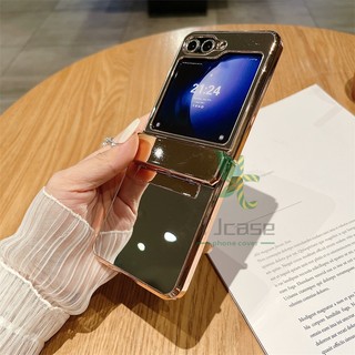 Bao Da Điện Thoại pc Cứng Mạ Điện Dạng Gương Trang Điểm Cho samsung galaxy z flip 5 z flip 4 3 Ốp