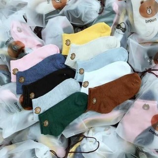 Combo 5 đôi Tất vớ nữ thổ cẩm cổ bèo chất liệu vải Hàn co giãn bốn chiều,họa tiết kute phong cách hiện đại