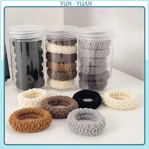 Set 6 Băng Đô Thun Cao Co Giãn Tốt Liền Mạch Dây Buộc Tóc Dày Buộc Tóc Đuôi Ngựa Cho Nữ