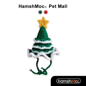HamshMoc Dễ Thương Thú Cưng Santa Mũ Mềm Đan Chó Giáng Sinh Mũ Trang Phục Thú Cưng Mũ Ngày Lễ Phụ Kiện Đầu Mũ Đội Đầu Cho Chó Con Mèo Con