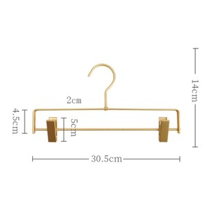 Móc treo quần áo CLEARLINE, Móc treo quần hợp kim nhôm màu vàng / mảnh, Chất lượng chống trượt Chống ăn mòn Giá phơi quần áo