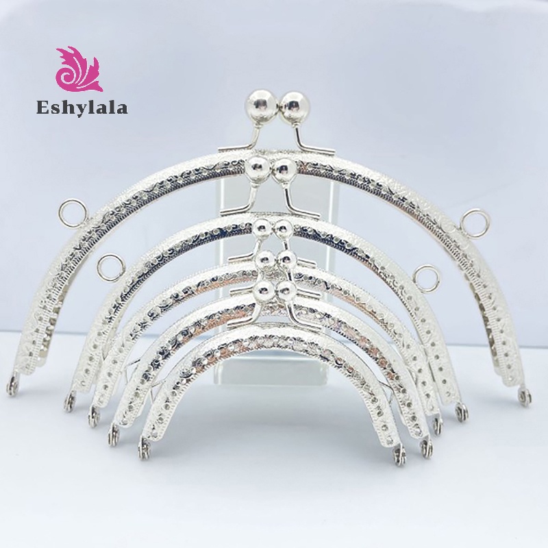 1 CÁI 8.5 / 10.5 / 12.5 / 15.5CM Bạc Bóng Cơ Bản Hình Bán Nguyệt Kim Loại Khung Kiss Khóa Móc Khóa Phụ Kiện Túi DIY [MỚI]