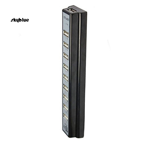 [Sy] Bộ chia Hub USB 20 tốc độ cao 10 cổng + Bộ chuyển đổi nguồn US cho máy tính xách tay PC