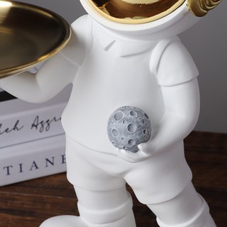 Tượng Phi Hành Gia bê khay Sáng Tạo đựng bánh kẹo,chìa khóa mắt kính Trang Trí Nhà quà tặng decor khai trương Myd.23
