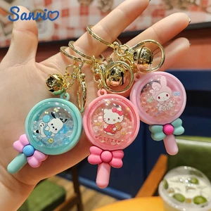 Hoạt hình dễ thương chuông hạt móc khóa, sáng tạo Cinnamoroll hương liệu túi xe mặt dây chuyền quà tặng nhỏ mặt dây chuyền trang trí