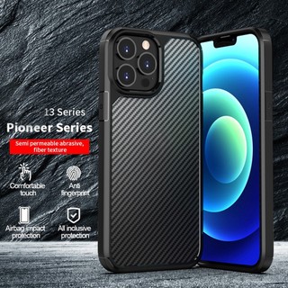Ốp Điện Thoại acrylic Nhám Trong Suốt Chống Sốc In Họa Tiết Sợi carbon Cho iphone 15 pro max 14 14 pro13 12 pro max 11 pro max