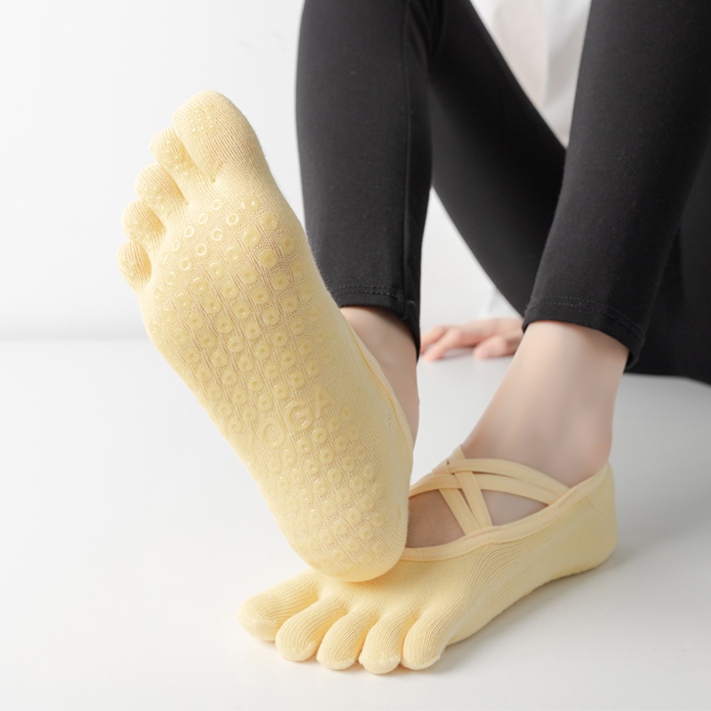 Vớ cotton Năm Ngón Chống Trượt Chống Trượt Mới Dành Cho Nữ Tập Thể Dục Thể Thao yoga