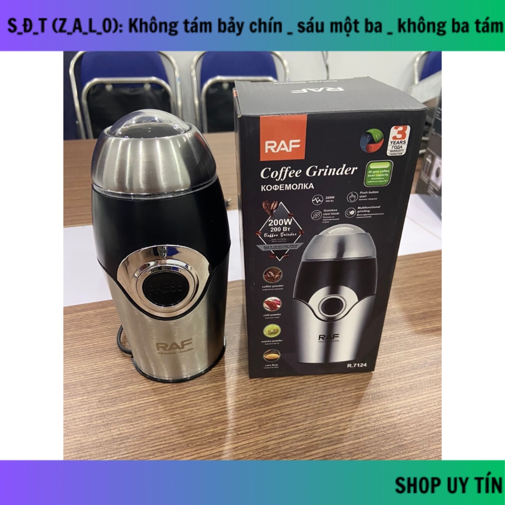 Máy xay cà phê đa năng RAF R7124 - Máy xay hạt cà phê pha expresso (40 ...