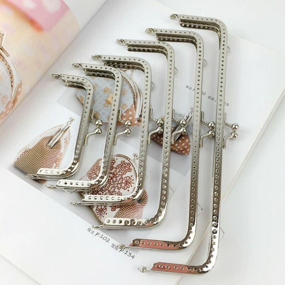 CQCJ Ví Khóa Khung, Túi Phần Cứng Ví Kim Loại Khung Kiss Clasp, Mini Vintage Túi Kiss Khóa DIY Craft