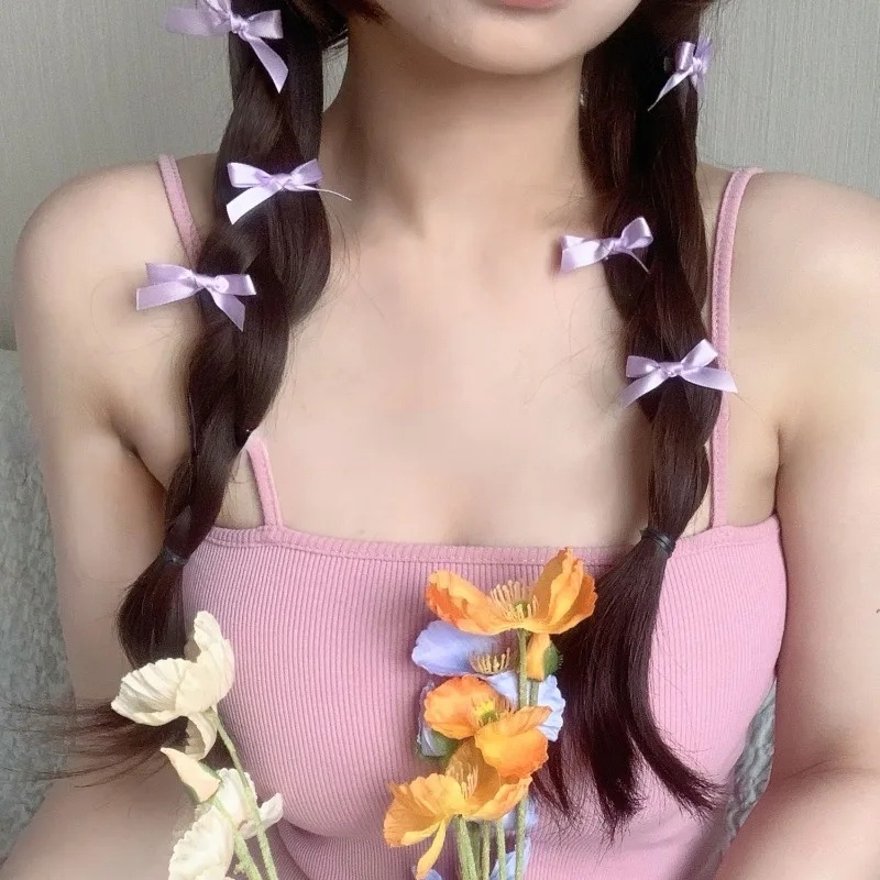 Bộ 8 Kẹp Tóc Nơ Ruy Băng y2k Nhiều Màu Sắc Phong Cách Hàn Quốc Thời Trang Cho Nữ