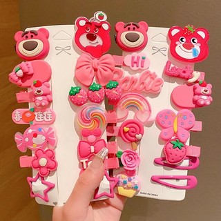 Set 14 Kẹp Tóc Gấu LOTSO Gấu Dâu Cho Bé Gái Siêu Dễ Thương