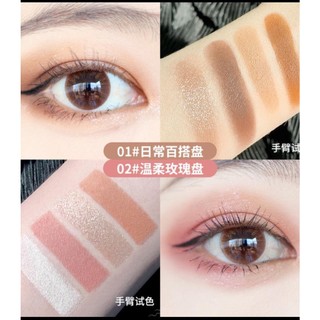 Bảng phấn mắt MIN SHZEE, phấn mắt nội địa trung makeup tông cam hồng nâu