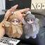 JUNYUE88US Pompom Sleeping Baby Móc khóa, Móc khóa búp bê sang trọng thời trang lông tơ sang trọng thời trang, Móc khóa búp bê ngủ cho bé Charm Dễ thương mềm mại dễ thương Móc khóa Pompom dễ thương Trang trí ba lô