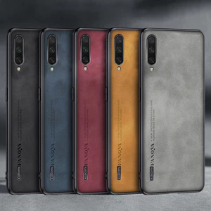 Dành Cho Xiaomi Mi 9 / 9 Lite Cao Cấp Kinh Doanh Retro Da Cao Su Mềm TPU Ốp Lưng