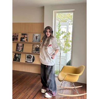 HIIXIIVI 2025 Mới Áo Thun Nữ Tay Ngắn In Hình, Cotton, Cổ Tròn, Oversize, Unisex, OOTD, Baggy, Độc Đáo, Tee