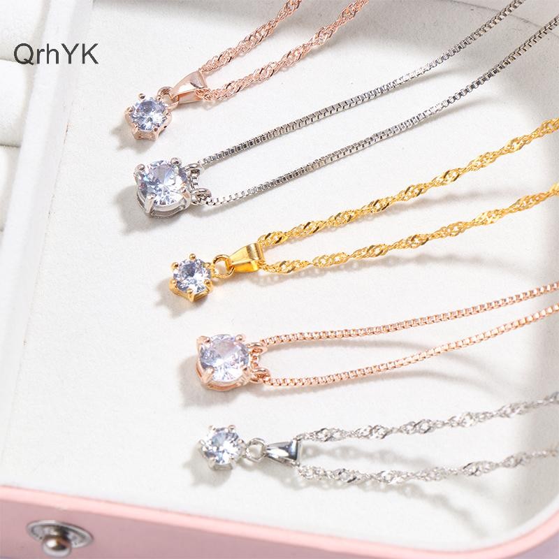 Nhà Máy Thời Trang Sang Trọng Nữ Nhẫn Vòng Cổ Bông Tai Kim Cương Giả Vòng Tay Nữ Thường Ngày Bộ Trang Sức QrhYK