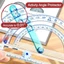 WANYEDI Bevel Protractor, Thước đo góc hoạt động đa chức năng bằng nhựa, Dụng cụ vẽ vòng tròn chất lượng cao Công cụ vẽ hình tròn / góc Văn phòng trường học