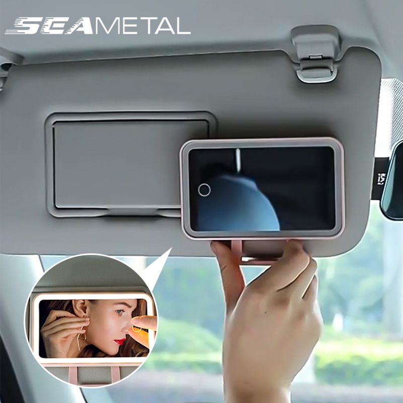 SEAMETAL Gương che nắng xe hơi, gương trang điểm xe hơi