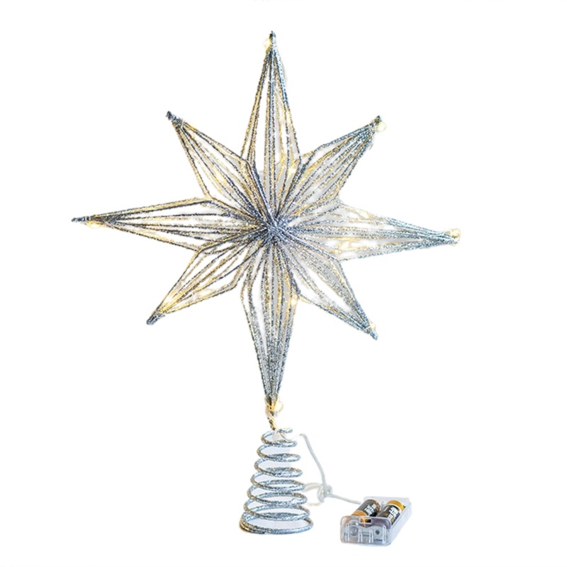 SHI Cây Giáng Sinh LED Ngôi Sao Cây Toppers Hoạt Động Treetop Trang Trí Giáng Sinh Trang Trí Dây Trang Trí Năm Mới