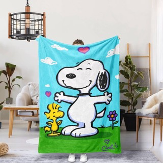 Snoopy Flannel Chăn Chăn Dễ Thương Quà Tặng Thiết Thực Cho Gia Đình Và Bạn Bè In Một Mặt Flannel Chăn Điều Hòa Không Khí Chăn Ngủ Văn Phòng Chăn